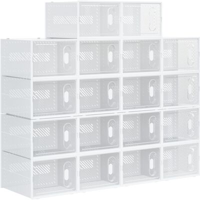 Homcom Scarpiera Modulare Bianca 18 Cubi Design Salvaspazio Homcom Scarpiera Modulare Bianca 18 Cubi Design Salvaspazio
