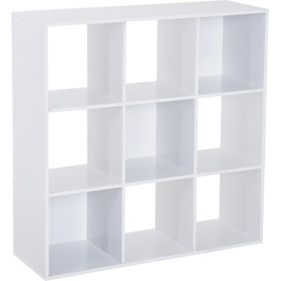 Libreria Bianca HOMCOM con 9 Cubi - Mobile di Stoccaggio Moderno Libreria Bianca HOMCOM con 9 Cubi - Mobile di Stoccaggio Moderno