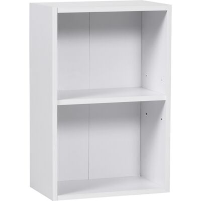 Homcom Scaffale Libreria Classica 2 Scaffalature Aperte Ripiano Regolabili Bianco, Superficie di Colore Violaceo MFC Aosom Homcom Scaffale Libreria Classica 2 Scaffalature Aperte Ripiano Regolabili Bianco, Superficie di Colore Violaceo MFC Aosom