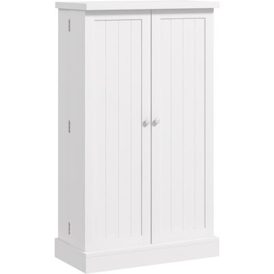 Credenza da Cucina HOMCOM - 5 Ripiani Regolabili, Bianco - Arredo Cucina Credenza da Cucina HOMCOM - 5 Ripiani Regolabili, Bianco - Arredo Cucina