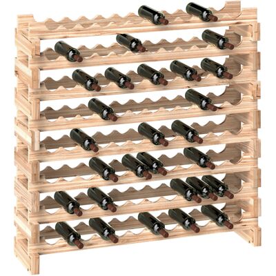 Homcom Portabottiglie in Legno di Pino, Cantinetta Vini con 8 Ripiani per 96 Bottiglie, 114x28x113.5 cm, Colore Legno Homcom Portabottiglie in Legno di Pino, Cantinetta Vini con 8 Ripiani per 96 Bottiglie, 114x28x113.5 cm, Colore Legno