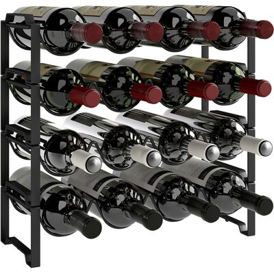 HOMCOM - Wave - 4 livelli - Metallo - Portabottiglie HOMCOM - Wave - 4 livelli - Metallo - Portabottiglie
