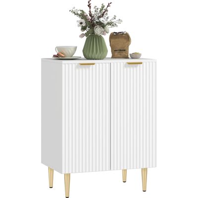 HOMCOM Buffet da Cucina - Mensole Regolabili - Bianco - Arredo Cucina HOMCOM Buffet da Cucina - Mensole Regolabili - Bianco - Arredo Cucina