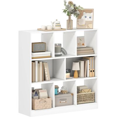 Homcom Scaffale Regale Scaffale, 8 Scomparti, 97,5 x 30 x 100 cm, Bianco Aosom Italy Homcom Scaffale Regale Scaffale, 8 Scomparti, 97,5 x 30 x 100 cm, Bianco Aosom Italy