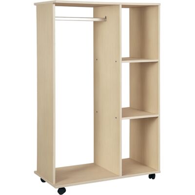 Appendiabiti mobile Homcom con scaffali e ruote - 80x40x128cm Appendiabiti mobile Homcom con scaffali e ruote - 80x40x128cm