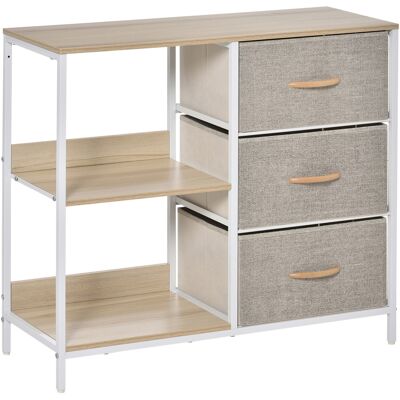 Homcom Cassettiera in Tessuto Cassettiera in Tessuto con 3 Cassetti Pieghevoli e 2 Ripiani Aperti 80x29x71 cm Legno Naturale e Grigio Chiaro Aosom Italy Homcom Cassettiera in Tessuto Cassettiera in Tessuto con 3 Cassetti Pieghevoli e 2 Ripiani Aperti 80x29x71 cm Legno Naturale e Grigio Chiaro Aosom Italy