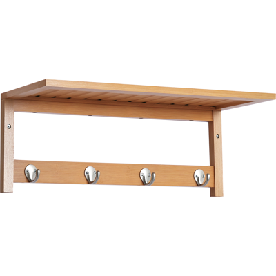 Homcom Appendiabiti con Mensola Attaccapanni a Parete con Ripiano Bambù 50 × 16 × 17.5cm Aosom Homcom Appendiabiti con Mensola Attaccapanni a Parete con Ripiano Bambù 50 × 16 × 17.5cm Aosom