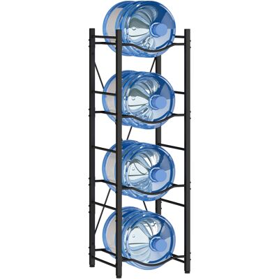 Homcom Supporto per Taniche d'Acqua a 4 Livelli, 34x34x105 cm, Nero Aosom Italy Homcom Supporto per Taniche d'Acqua a 4 Livelli, 34x34x105 cm, Nero Aosom Italy