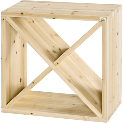 Homcom Mobiletto Portabottiglie per Vini e Liquori 24 Bottiglie, 4 Sezioni Legno Naturale, 50 x 26 x 50cm Aosom Homcom Mobiletto Portabottiglie per Vini e Liquori 24 Bottiglie, 4 Sezioni Legno Naturale, 50 x 26 x 50cm Aosom