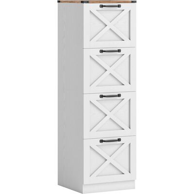Homcom Cassettiera 4 Cassetti con Supporto Stampante e Binario per formato A4/Lettera 40x40x131 cm Bianco Aosom Italy Homcom Cassettiera 4 Cassetti con Supporto Stampante e Binario per formato A4/Lettera 40x40x131 cm Bianco Aosom Italy