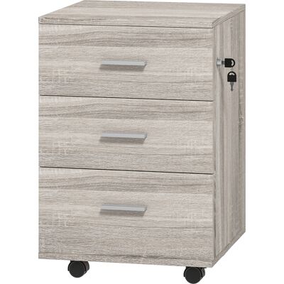 Vinsetto Cassettiera da Scrivania con 3 Cassetti Ruote Serratura 2 Chiavi Archivio Mobile per Studio Soggiorno 40x40x61,5 cm Grigio Aosom Italy Vinsetto Cassettiera da Scrivania con 3 Cassetti Ruote Serratura 2 Chiavi Archivio Mobile per Studio Soggiorno 40x40x61,5 cm Grigio Aosom Italy