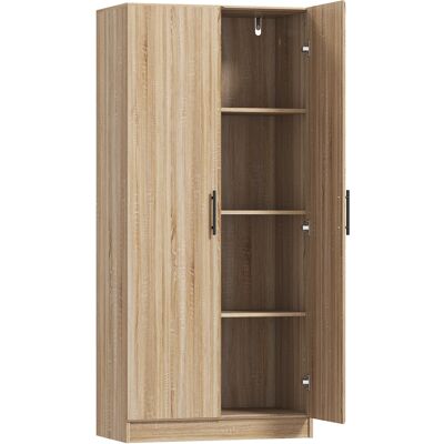 Homcom Credenza Cucina Moderna con 2 Ripiani Regolabili e Ante a Chiusura Ammortizzata, 75x40x165 cm, Legno Aosom Italy Homcom Credenza Cucina Moderna con 2 Ripiani Regolabili e Ante a Chiusura Ammortizzata, 75x40x165 cm, Legno Aosom Italy