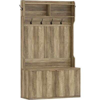 Homcom Scarpiera Appendiabiti 4 in 1 Appendiabiti Moderno con Ripiano Aperto per Corridoio Ingresso Camera da Letto 100x38x172 cm Rovere Aosom Italy Homcom Scarpiera Appendiabiti 4 in 1 Appendiabiti Moderno con Ripiano Aperto per Corridoio Ingresso Camera da Letto 100x38x172 cm Rovere Aosom Italy