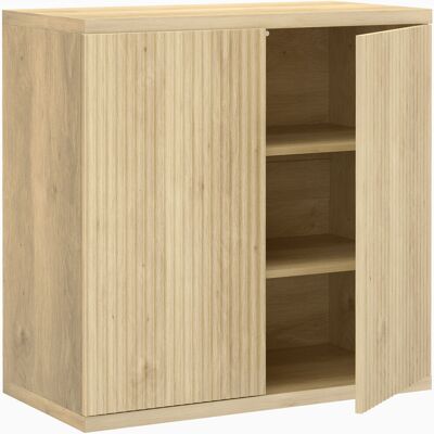Homcom Buffet da salotto, mobile contenitore moderno con ante a chiusura ammortizzata e ripiani regolabili, 78 x 39 x 79 cm, rovere Aosom Italy Homcom Buffet da salotto, mobile contenitore moderno con ante a chiusura ammortizzata e ripiani regolabili, 78 x 39 x 79 cm, rovere Aosom Italy