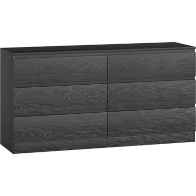 Homcom Cassettiera Moderno con 6 Cassetti, Cassettiera per Soggiorno, Camera e Ufficio, 140x40x71 cm, Nero Venato Aosom Italy Homcom Cassettiera Moderno con 6 Cassetti, Cassettiera per Soggiorno, Camera e Ufficio, 140x40x71 cm, Nero Venato Aosom Italy