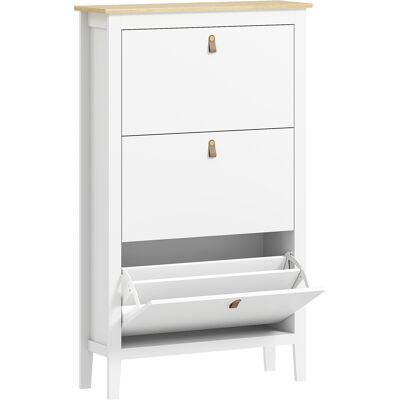 Homcom Mobile portascarpe con 3 cassetti ribaltabili, ripiani rimovibili e regolabili, Armadio per 21 scarpe, 80x24x131 cm, Bianco Aosom Italy Homcom Mobile portascarpe con 3 cassetti ribaltabili, ripiani rimovibili e regolabili, Armadio per 21 scarpe, 80x24x131 cm, Bianco Aosom Italy