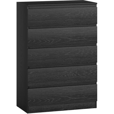 Homcom Comò Moderno per Camera da Letto 5 Cassetti, Cassettiera per Soggiorno e Ufficio, 77x40x111,5 cm, Nero Venato Aosom Italy Homcom Comò Moderno per Camera da Letto 5 Cassetti, Cassettiera per Soggiorno e Ufficio, 77x40x111,5 cm, Nero Venato Aosom Italy