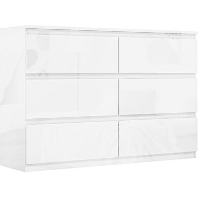 Homcom Comò per Camera con 6 Cassetti, Cassettiera per Soggiorno e Ufficio, Stile Moderno, 112x34x75 cm, Bianco Lucido Aosom Italy Homcom Comò per Camera con 6 Cassetti, Cassettiera per Soggiorno e Ufficio, Stile Moderno, 112x34x75 cm, Bianco Lucido Aosom Italy