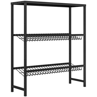 Scaffale per bevande regolabile HOMCOM - 3 livelli per 6 casse Scaffale per bevande regolabile HOMCOM - 3 livelli per 6 casse