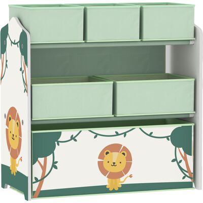 Aiyaplay Scaffale Portagiochi Bambini a 3 Livelli con 6 Contenitori in Tessuto Rimovibili, Mobile Porta Giocattoli per Camera da Letto, Soggiorno e Camera dei Giochi, Verde Aosom Italy Aiyaplay Scaffale Portagiochi Bambini a 3 Livelli con 6 Contenitori in Tessuto Rimovibili, Mobile Porta Giocattoli per Camera da Letto, Soggiorno e Camera dei Giochi, Verde Aosom Italy