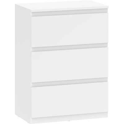 Homcom Cassettiera con 3 Cassetti, Mobile Moderno per la Camera da Letto, 55x34x75 cm, Bianco Aosom Italy Homcom Cassettiera con 3 Cassetti, Mobile Moderno per la Camera da Letto, 55x34x75 cm, Bianco Aosom Italy