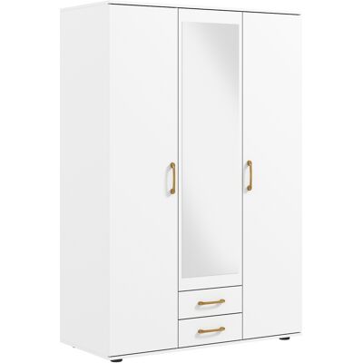 Homcom Armadio con Specchio e Appendiabiti, Bianco Aosom Italy Homcom Armadio con Specchio e Appendiabiti, Bianco Aosom Italy