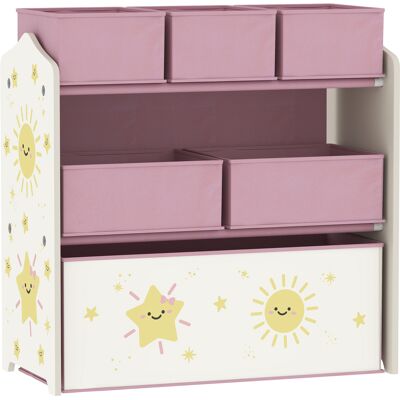 Aiyaplay Scaffale Portagiochi Bambini a 3 Livelli con 6 Contenitori in Tessuto Rimovibili, Mobile Porta Giocattoli per Camera da Letto, Soggiorno e Camera dei Giochi, Rosa Aosom Italy Aiyaplay Scaffale Portagiochi Bambini a 3 Livelli con 6 Contenitori in Tessuto Rimovibili, Mobile Porta Giocattoli per Camera da Letto, Soggiorno e Camera dei Giochi, Rosa Aosom Italy