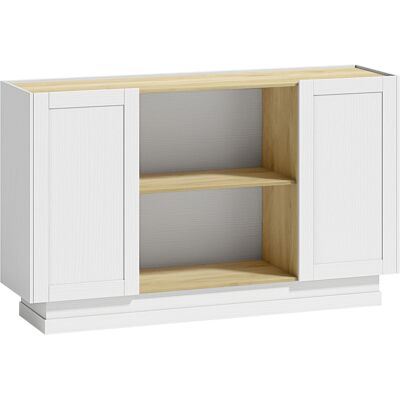 Homcom Credenza da 133 cm con 2 Ripiani Aperti e 2 Armadietti Aosom Italy Homcom Credenza da 133 cm con 2 Ripiani Aperti e 2 Armadietti Aosom Italy