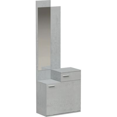 Homcom Set ingresso con scarpiera ribaltabile, guardaroba con specchio e cassetto, grigio Aosom Italy Homcom Set ingresso con scarpiera ribaltabile, guardaroba con specchio e cassetto, grigio Aosom Italy