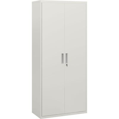 Homcom Armadio da Ufficio a 5 Livelli con 4 Ripiani Regolabili, I piedini antiscivolo e in Acciaio,80x40x180 cm, Bianco Aosom Italy Homcom Armadio da Ufficio a 5 Livelli con 4 Ripiani Regolabili, I piedini antiscivolo e in Acciaio,80x40x180 cm, Bianco Aosom Italy