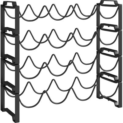 HOMCOM - Wave - 4 livelli - Metallo - Portabottiglie HOMCOM - Wave - 4 livelli - Metallo - Portabottiglie