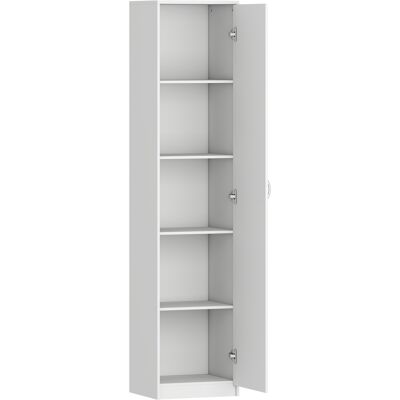 Homcom Armadio da Cucina Slim a 5 Ripiani con Spazio Interno Regolabile, in Legno, 40x35x180 cm, Bianco Aosom Italy Homcom Armadio da Cucina Slim a 5 Ripiani con Spazio Interno Regolabile, in Legno, 40x35x180 cm, Bianco Aosom Italy