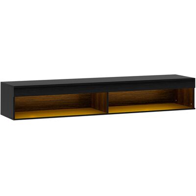 Homcom Mobile Contenitore Sospeso con Luci LED a 16 Colori e Telecomando, 180x40x30 cm, Nero Homcom Mobile Contenitore Sospeso con Luci LED a 16 Colori e Telecomando, 180x40x30 cm, Nero