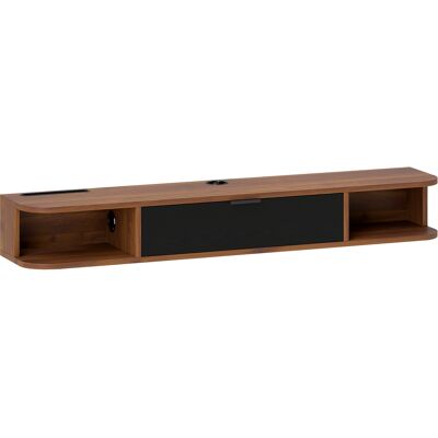 Homcom Mobile Porta TV fino 50" Sospeso con Cassetto, 2 Ripiani Aperti e Foro Passacavi, 120x24x16 cm, Noce Aosom Italy Homcom Mobile Porta TV fino 50" Sospeso con Cassetto, 2 Ripiani Aperti e Foro Passacavi, 120x24x16 cm, Noce Aosom Italy