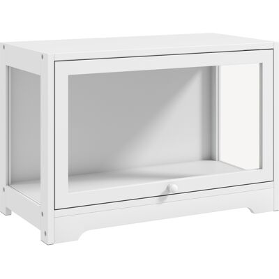 Homcom Vetrina espositiva per collezioni con anta in acrilico, 59x30x40 cm, bianco Aosom Italy Homcom Vetrina espositiva per collezioni con anta in acrilico, 59x30x40 cm, bianco Aosom Italy