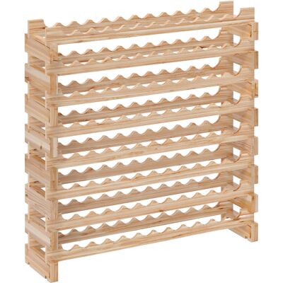 Homcom Portabottiglie in Legno di Pino, Cantinetta Vini con 8 Ripiani per 96 Bottiglie, 114x28x113.5 cm, Colore Legno Homcom Portabottiglie in Legno di Pino, Cantinetta Vini con 8 Ripiani per 96 Bottiglie, 114x28x113.5 cm, Colore Legno