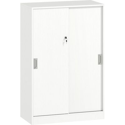 Vinsetto Modello 80x40x120 Armadio Ufficio Bianco con 3 Ripiani e 2 Chiavi - Mobile di Stoccaggio Vinsetto Modello 80x40x120 Armadio Ufficio Bianco con 3 Ripiani e 2 Chiavi - Mobile di Stoccaggio