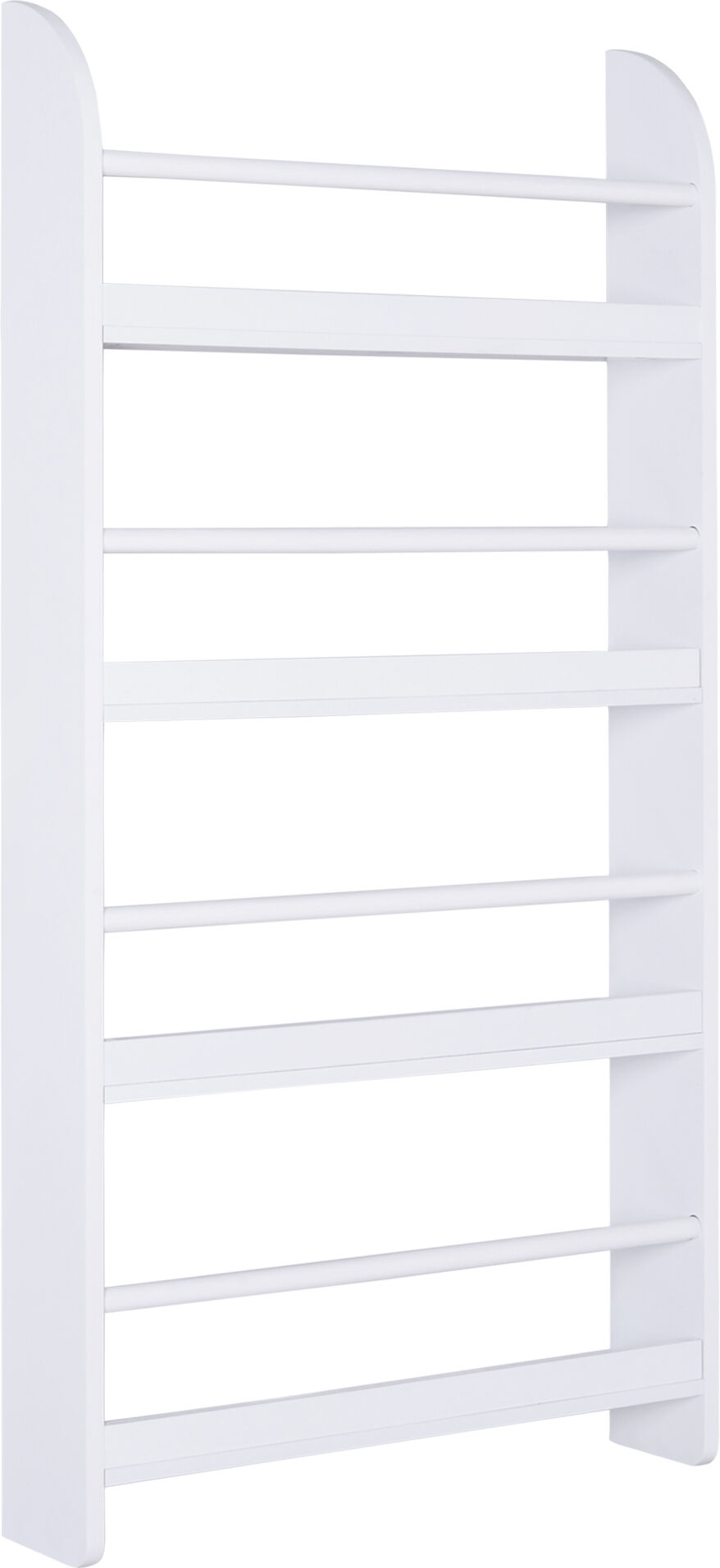 Homcom Libreria Scaffale da Parete 4 Mensole in Legno Bianco 59 x 12 x 113cm