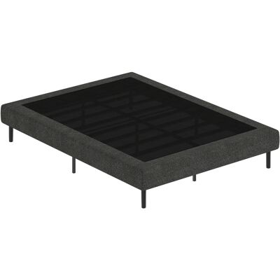 Homcom Letto imbottito 140x190 cm in ciniglia con 10 doghe e 9 piedi, grigio Aosom Italy Homcom Letto imbottito 140x190 cm in ciniglia con 10 doghe e 9 piedi, grigio Aosom Italy