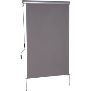 Outsunny Tenda Avvolgibile Parasole con Manovella, Installazione a Muro o Soffitto, 120x200cm, Grigio