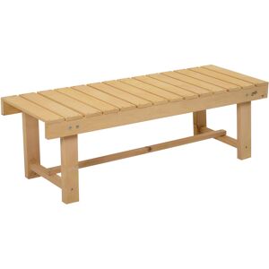 Outsunny Panchina da Esterni Impermeabile a 2 Posti in Legno di Abete, Per Giardino Terrazzo, Fino 250kg, 110x38x35cm