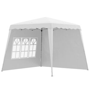 Outsunny Gazebo Pieghevole Giardino, Altezza Regolabile, Struttura Acciaio, Tessuto Oxford, 240x240x250 cm, Facile da Montare