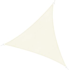 Outsunny Tenda Parasole Triangolare 4x4x4 m in Tessuto Anti-UV Impermeabile Beige per Esterni