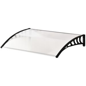 Outsunny Tenda da Sole Curva con Viti e Bulloni Inclusi, in Policarbonato, PP e Alluminio, 90x150x25 cm