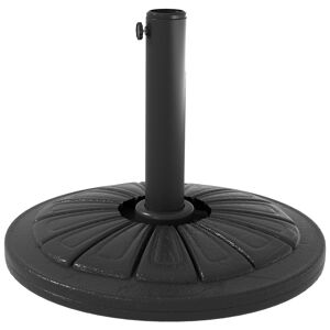 Outsunny Base per Ombrellone Rotonda Ø43cm da 13kg in Cemento per Pali da 38mm e 48mm, Nero