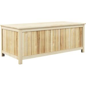 Outsunny Panca Contenitore da Giardino da 172L in Legno di Abete, 120x55x45cm, Colore Legno