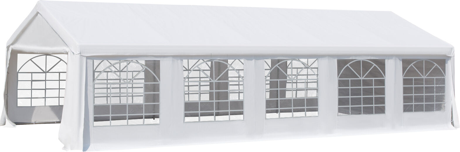 Outsunny Gazebo da Giardino 9.75x4.85m con Pareti Rimovibili e Finestre, Acciaio e Poliestere