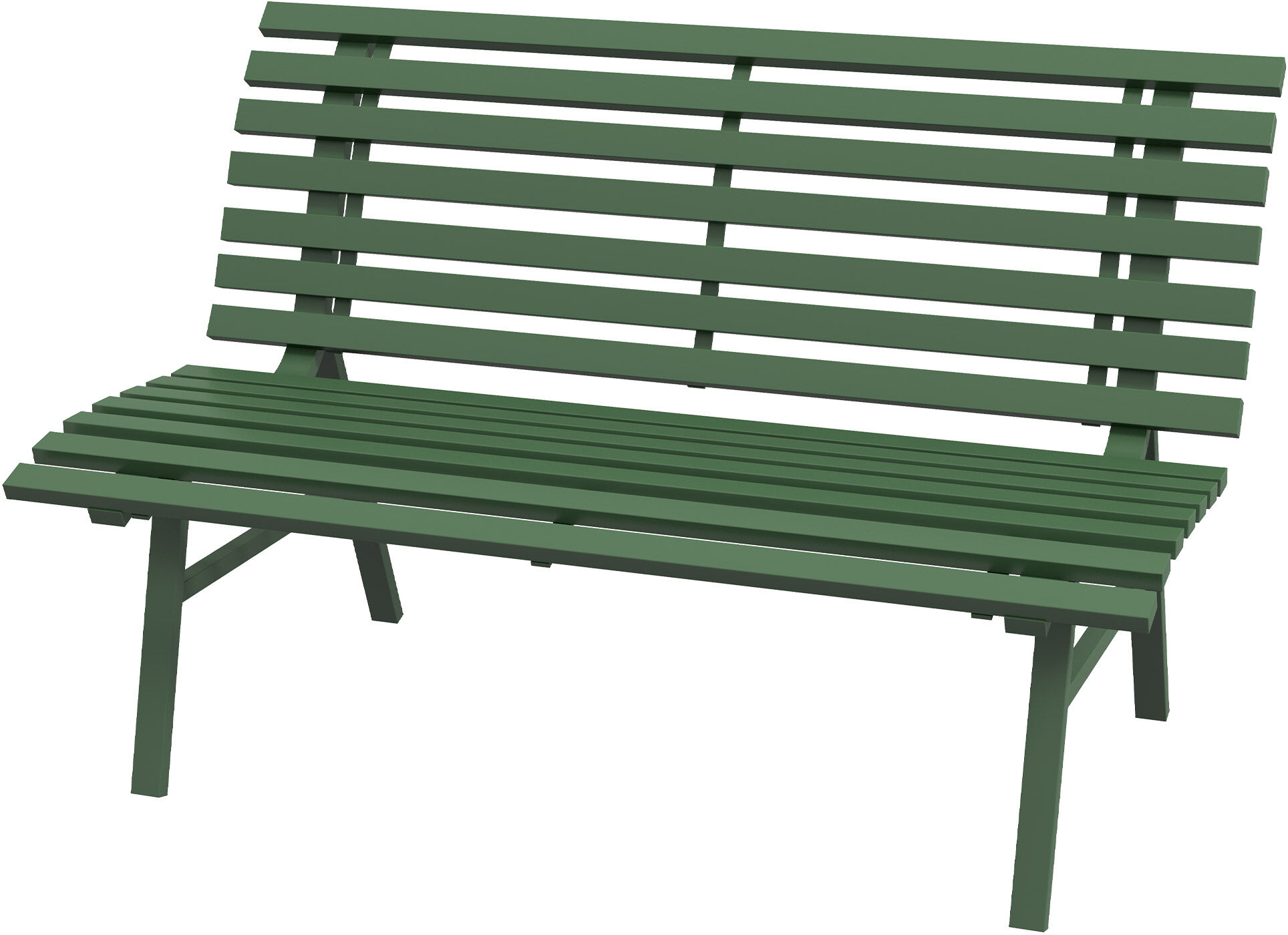 Outsunny Panchina da Esterno in Alluminio a 2 Posti a Doghe, 123x67x79cm, Verde