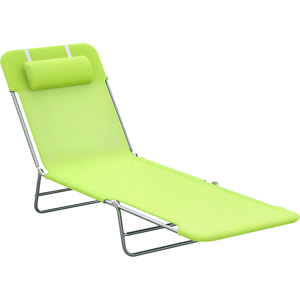 Outsunny Lettino da Giardino Pieghevole, Schienale Reclinabile, Cuscino Incluso, Lettino Prendisole, 182x56x24.5cm, Verde Aosom Outsunny Lettino da Giardino Pieghevole, Schienale Reclinabile, Cuscino Incluso, Lettino Prendisole, 182x56x24.5cm, Verde Aosom