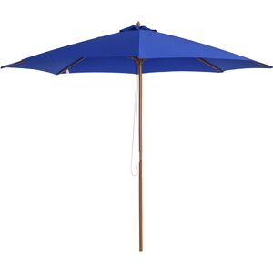 Outsunny Ombrellone spiaggia Ombrelloni da giardino Impermeabile Rotondo con Palo Centrale Antivento, in Legno e Poliestere Grigio Outsunny Ombrellone spiaggia Ombrelloni da giardino Impermeabile Rotondo con Palo Centrale Antivento, in Legno e Poliestere Grigio